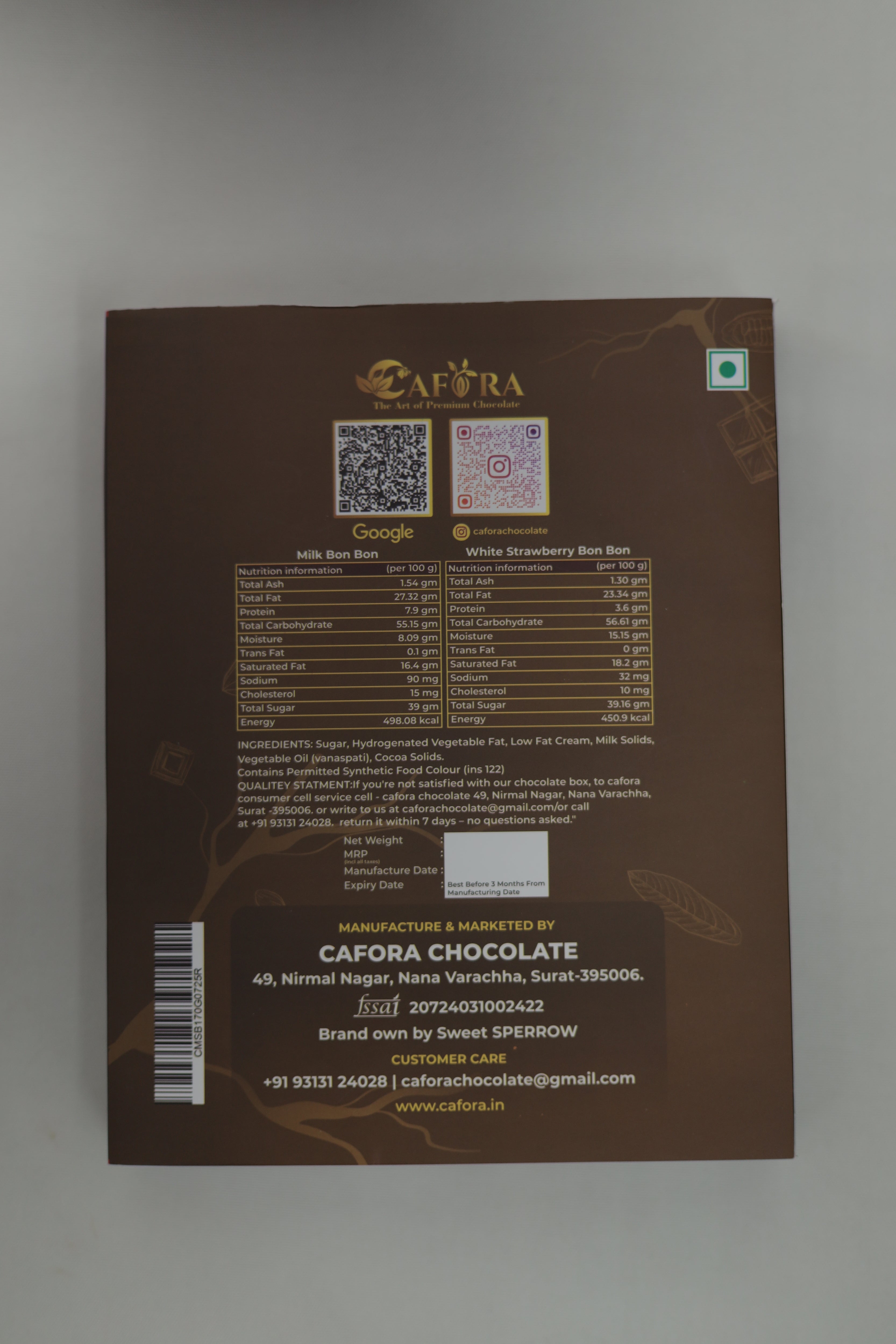 Cafora Mixed Milk & White Strawberry Bonbons