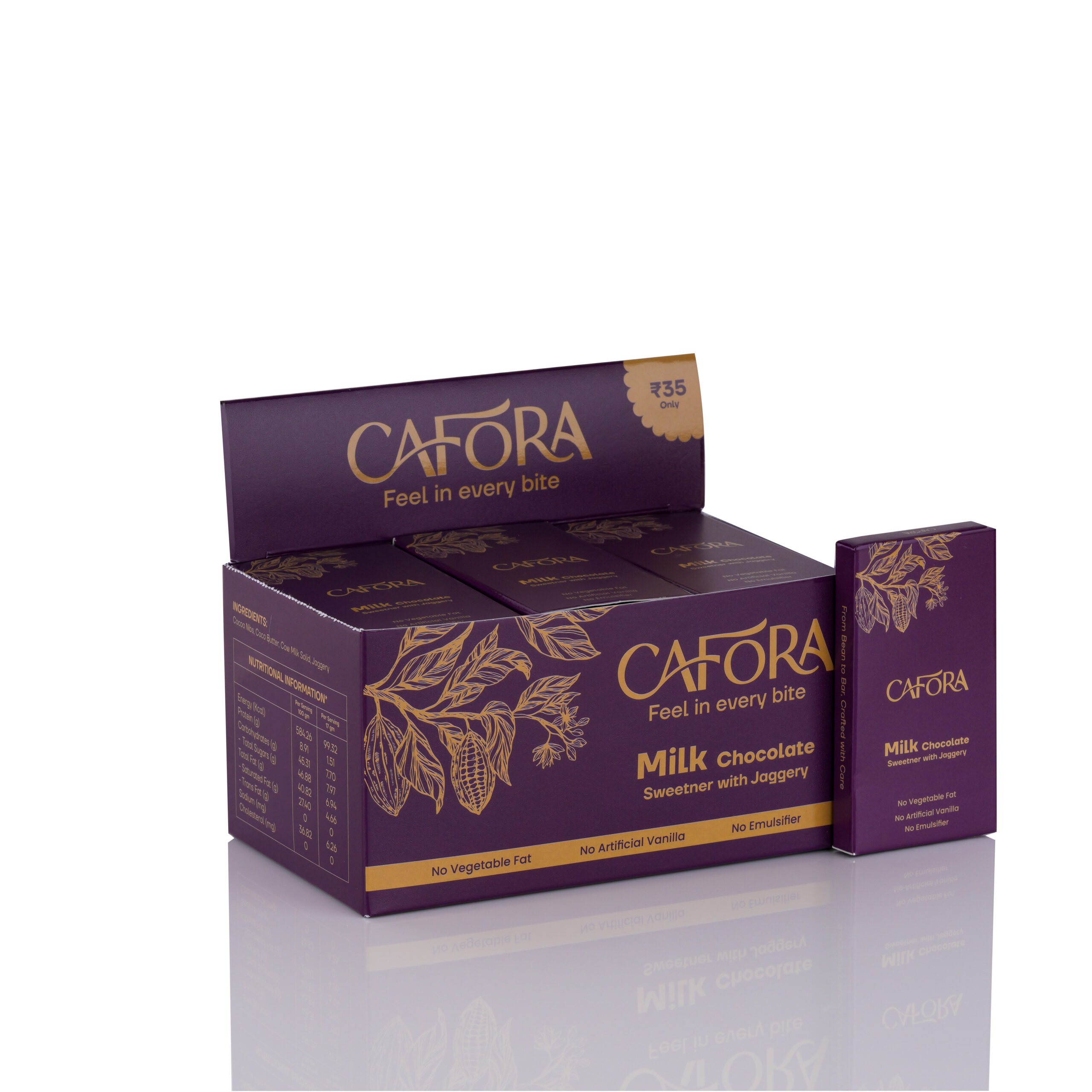 CAFORA Milk Chocolate with Jaggery – 48g - Image 5