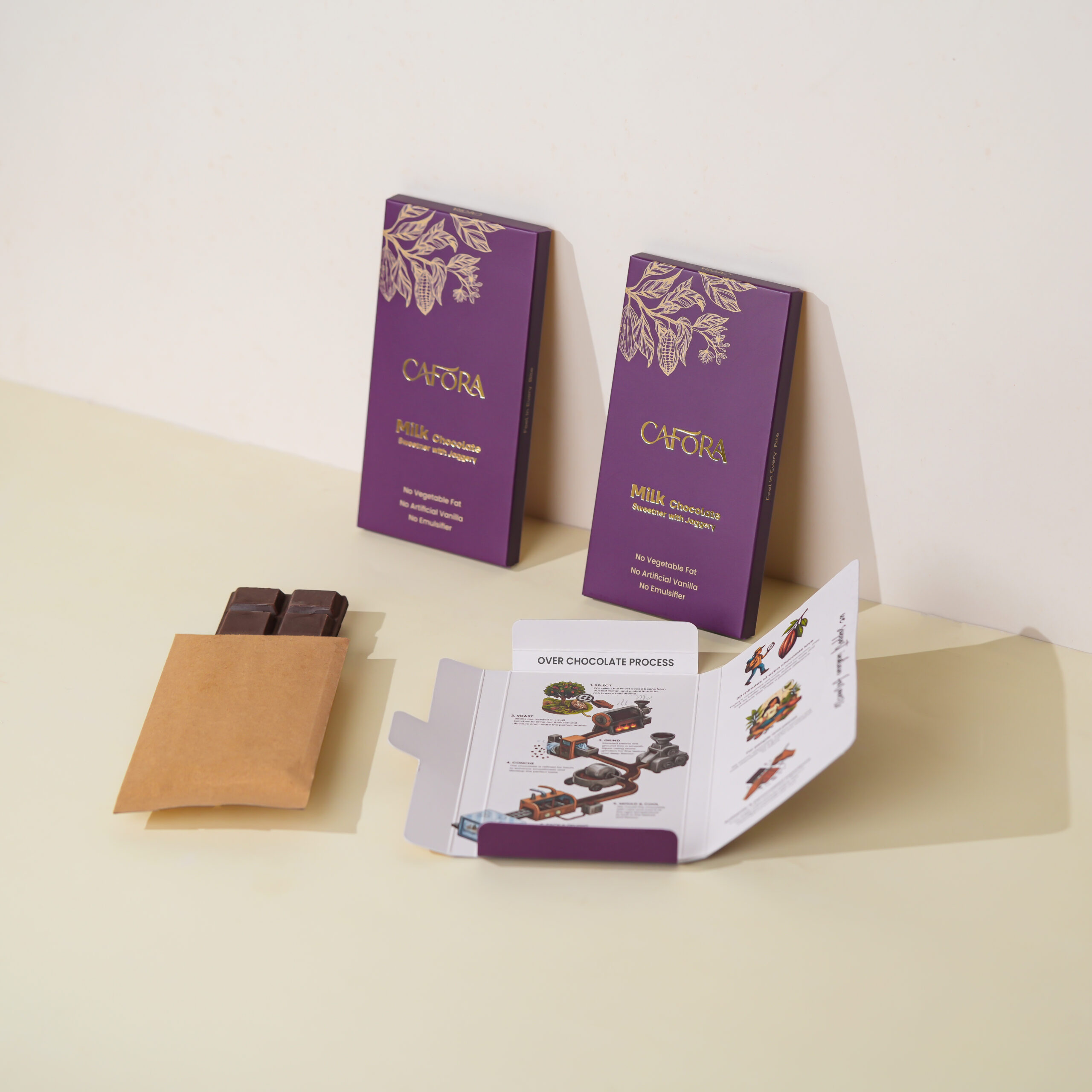 CAFORA Milk Chocolate with Jaggery – 48g - Image 2