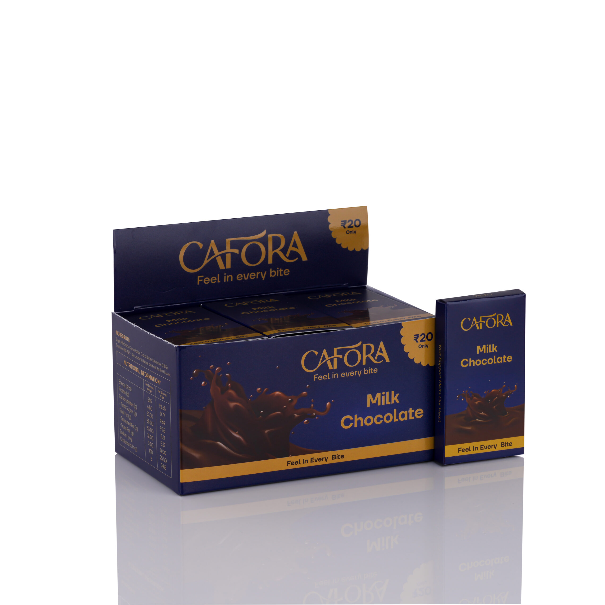 CAFORA Premium Milk Chocolate with Almonds-17g