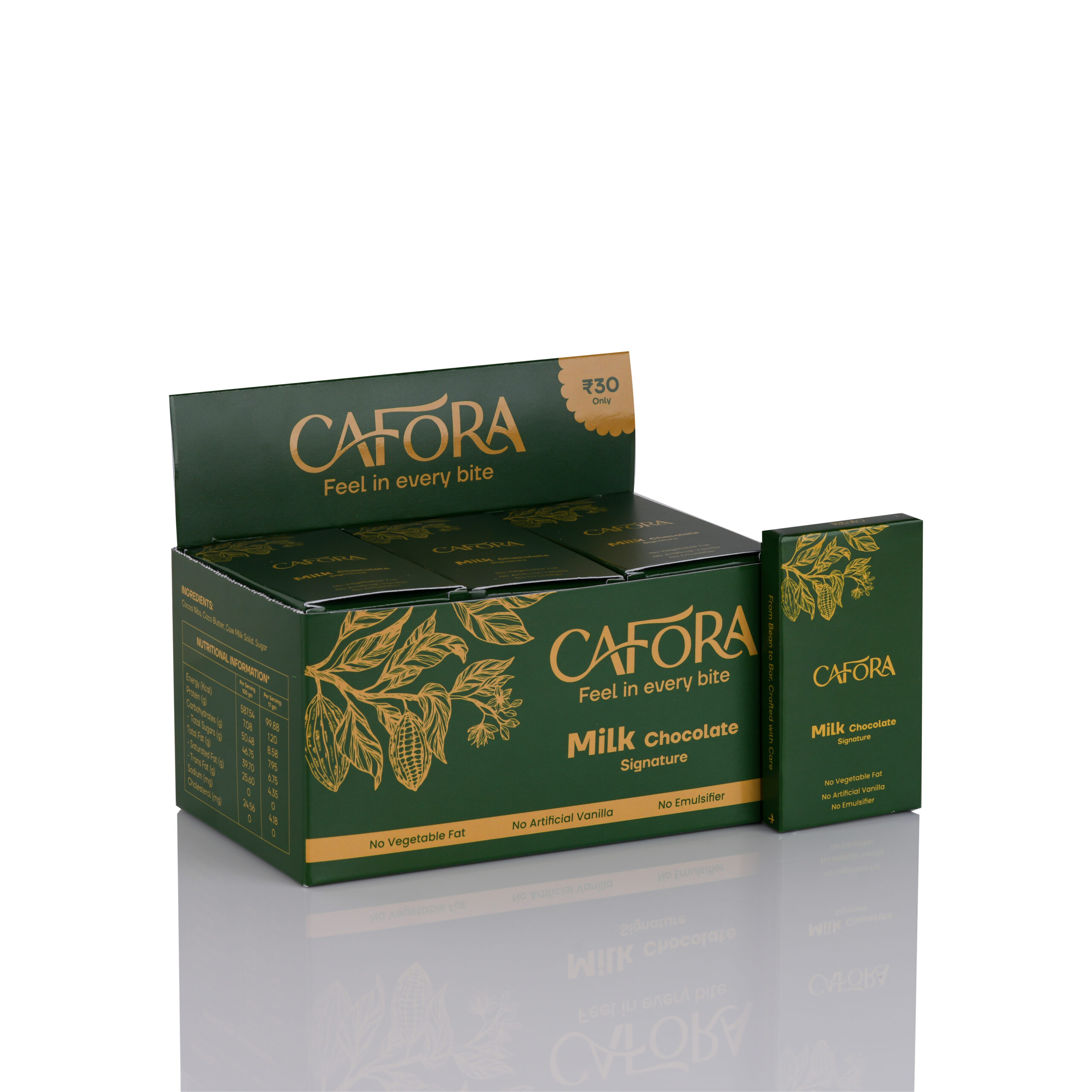 CAFORA Signature Milk Chocolate Bar – 17g - Image 1