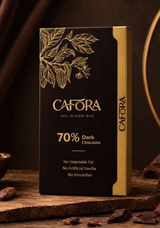 CAFORA 70% Dark Chocolate | Bean to Bar Chocolate | 17g