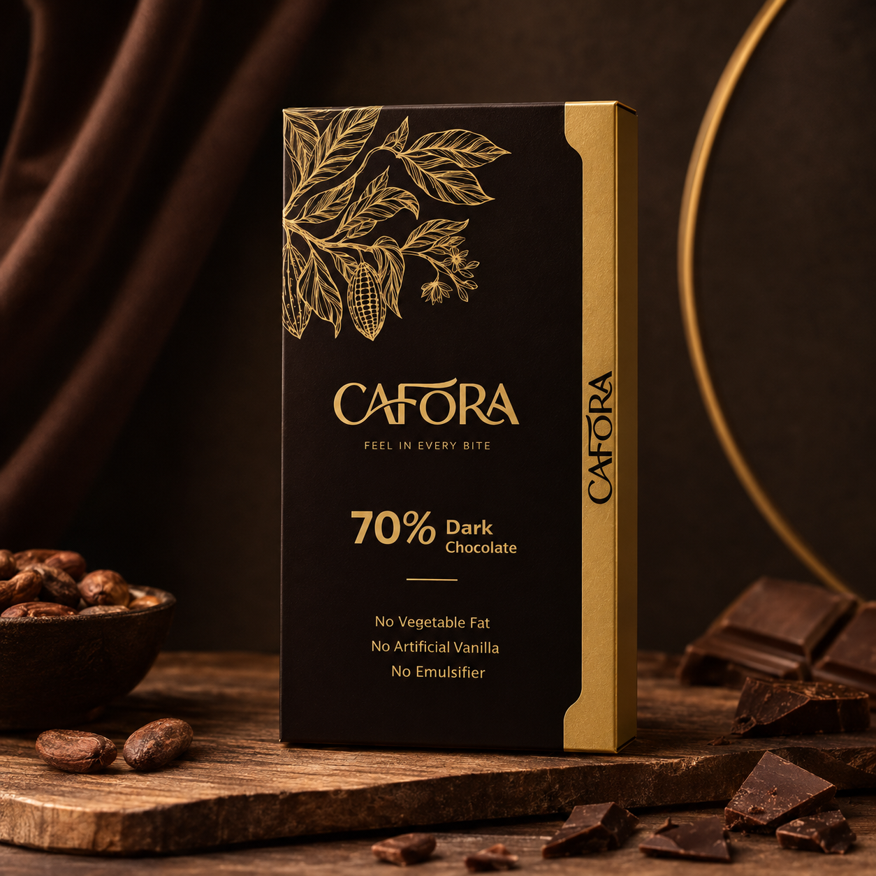 CAFORA 70% Dark Chocolate | Bean to Bar Chocolate | 48g