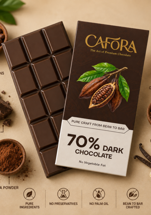 CAFORA 70% Dark Chocolate – Premium Bean to Bar
