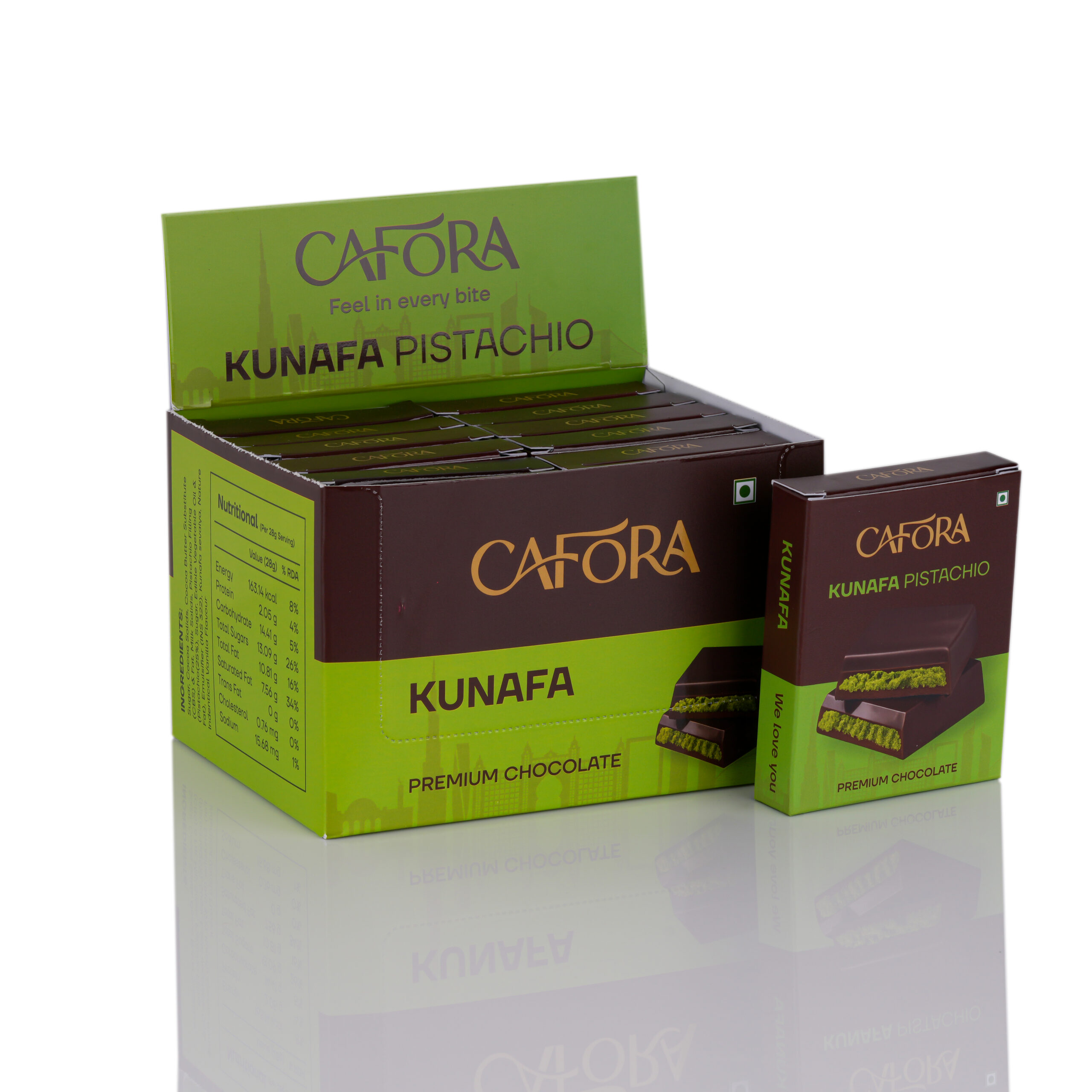 CAFÓRA Kunafa Pistachio Premium Chocolate - Image 5