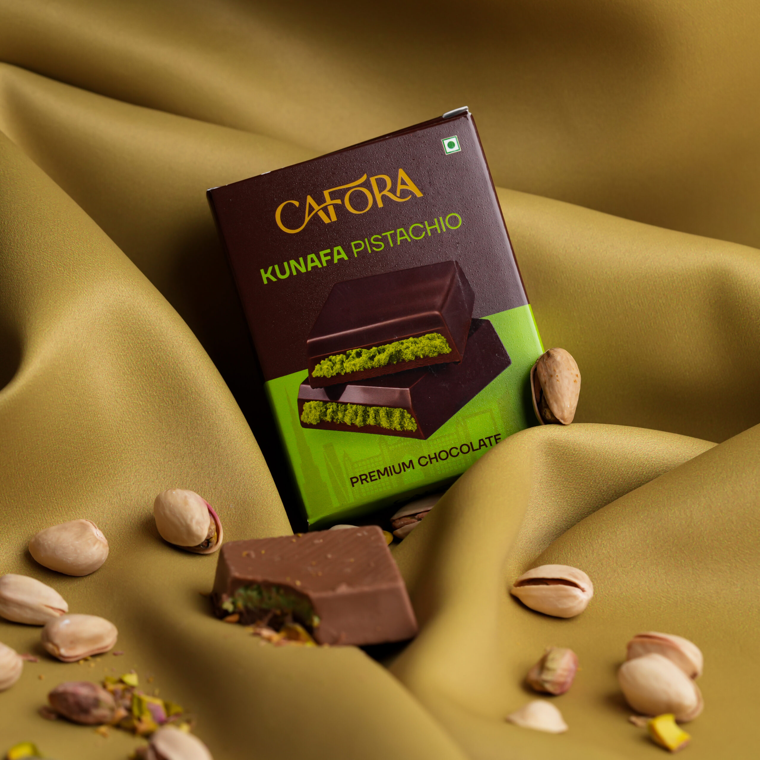 CAFÓRA Kunafa Pistachio Premium Chocolate