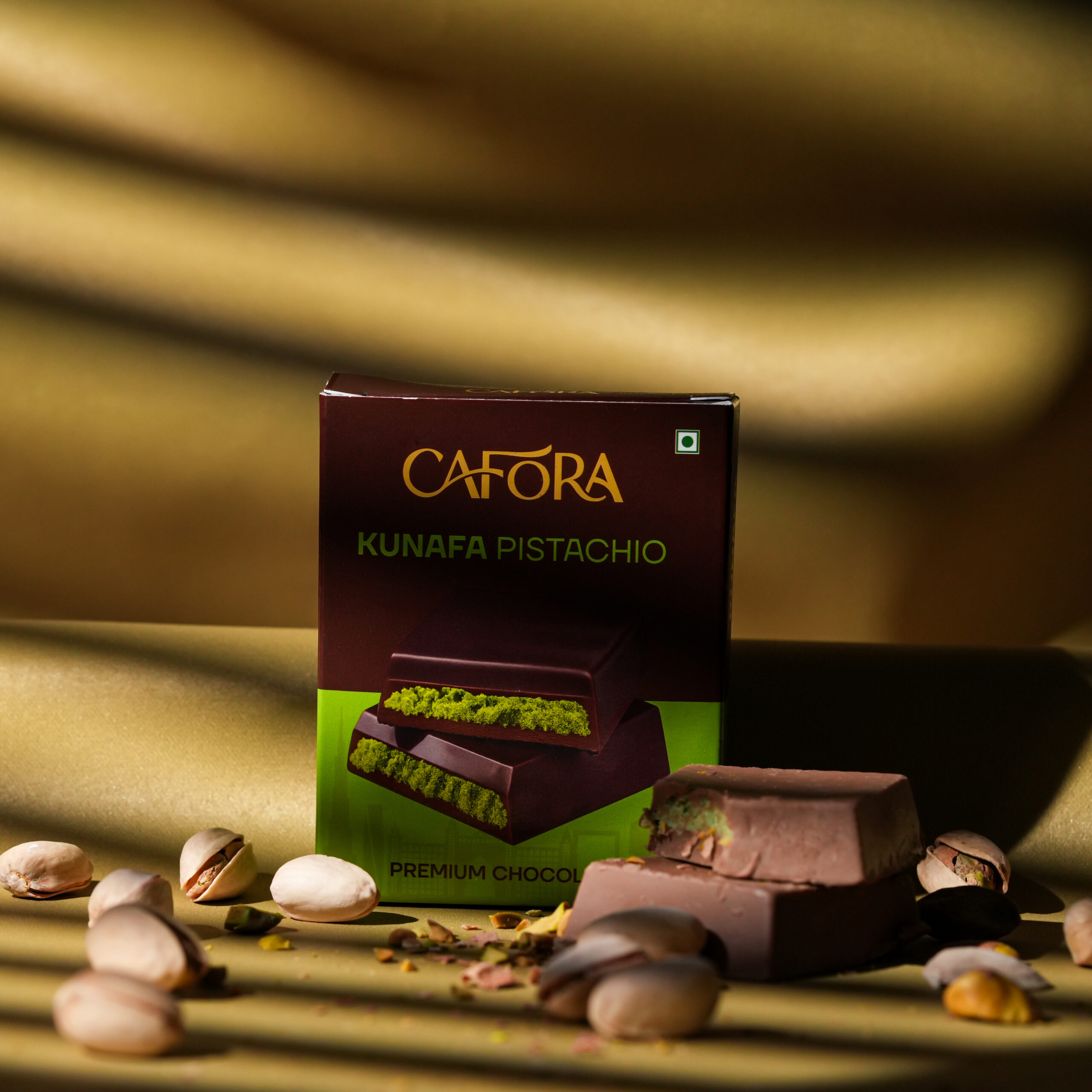 CAFÓRA Kunafa Pistachio Premium Chocolate - Image 3