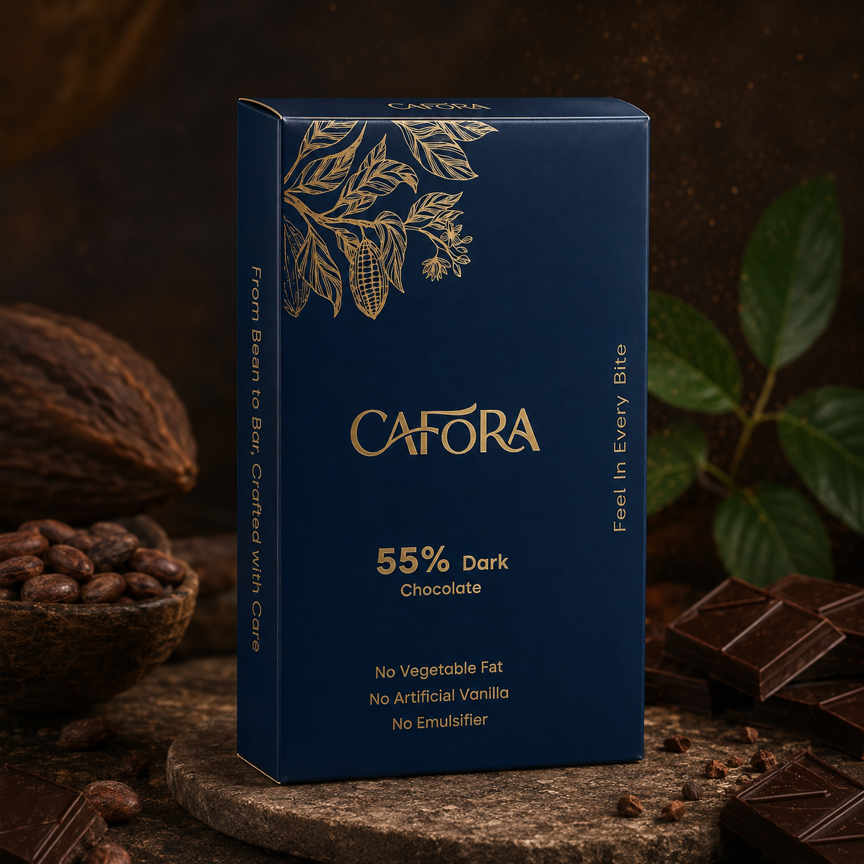 CAFORA 55% Dark Chocolate | Bean to Bar | 48g - Image 2