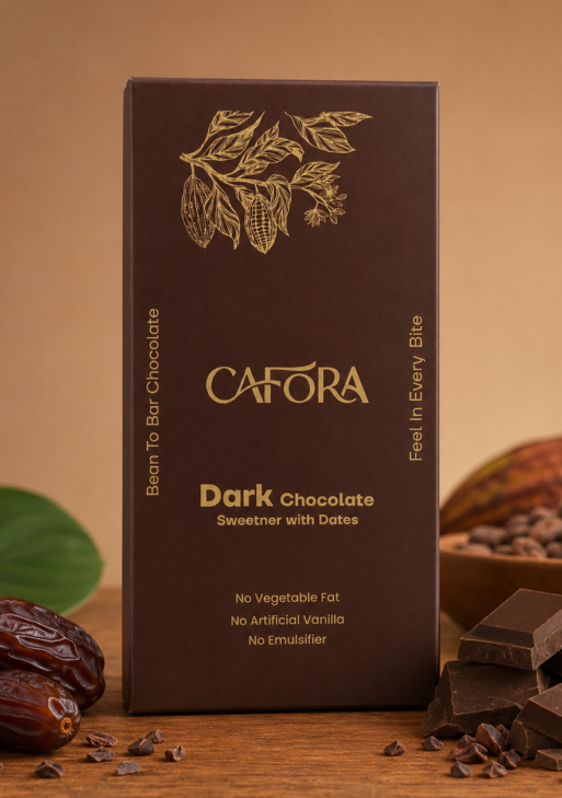 CAFORA Dark Chocolate | Sweetened with Dates | Bean to Bar | 48g