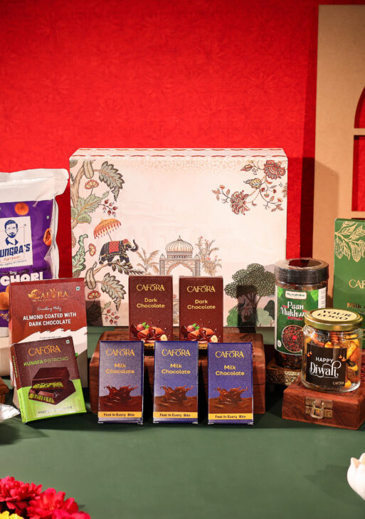 Premium Diwali Gift Hamper – Chocolates, Kachori, Dry Fruits, Mukhwas & Bhagavad Gita