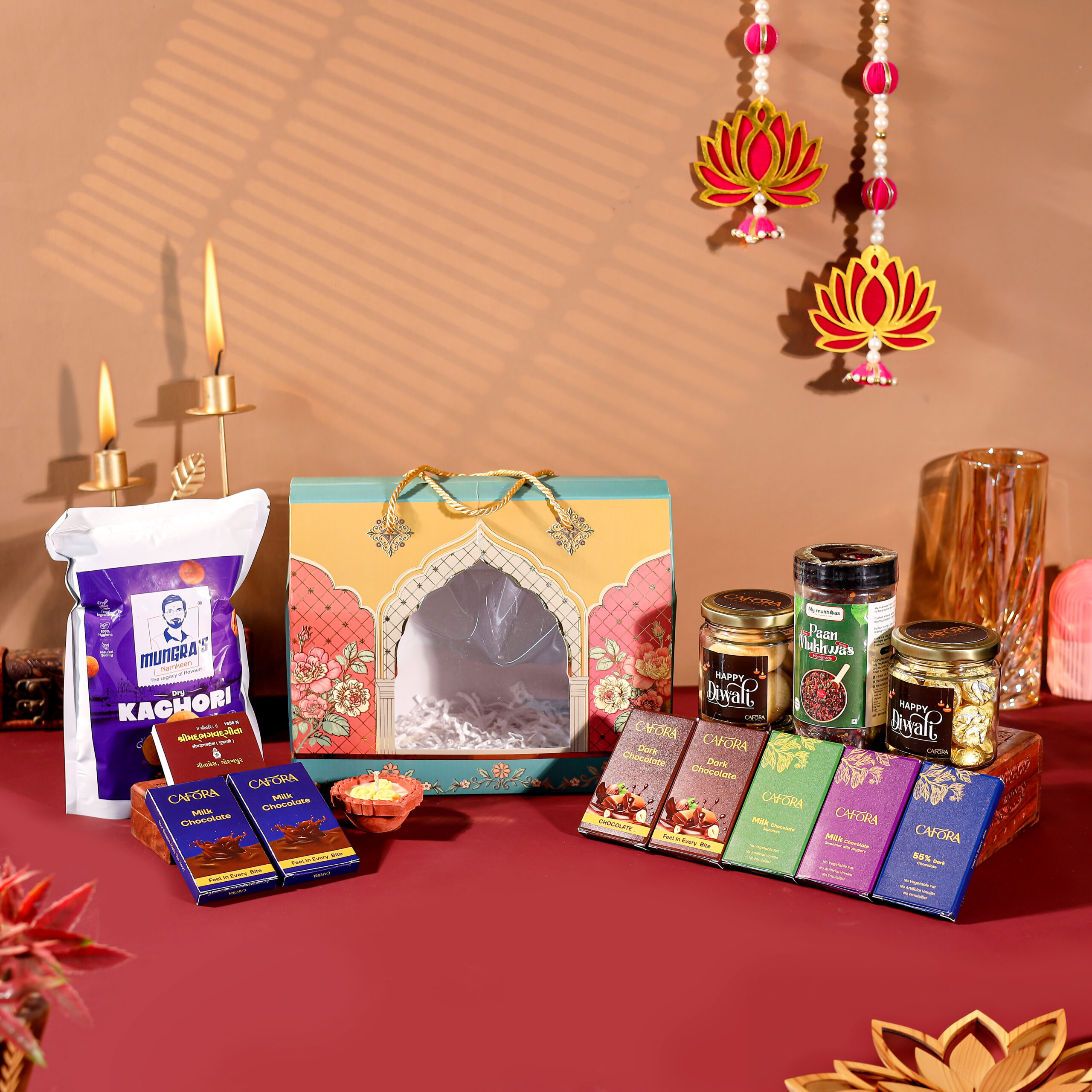 Premium Diwali Gift Hamper | Chocolates, Dry Fruits & Diya