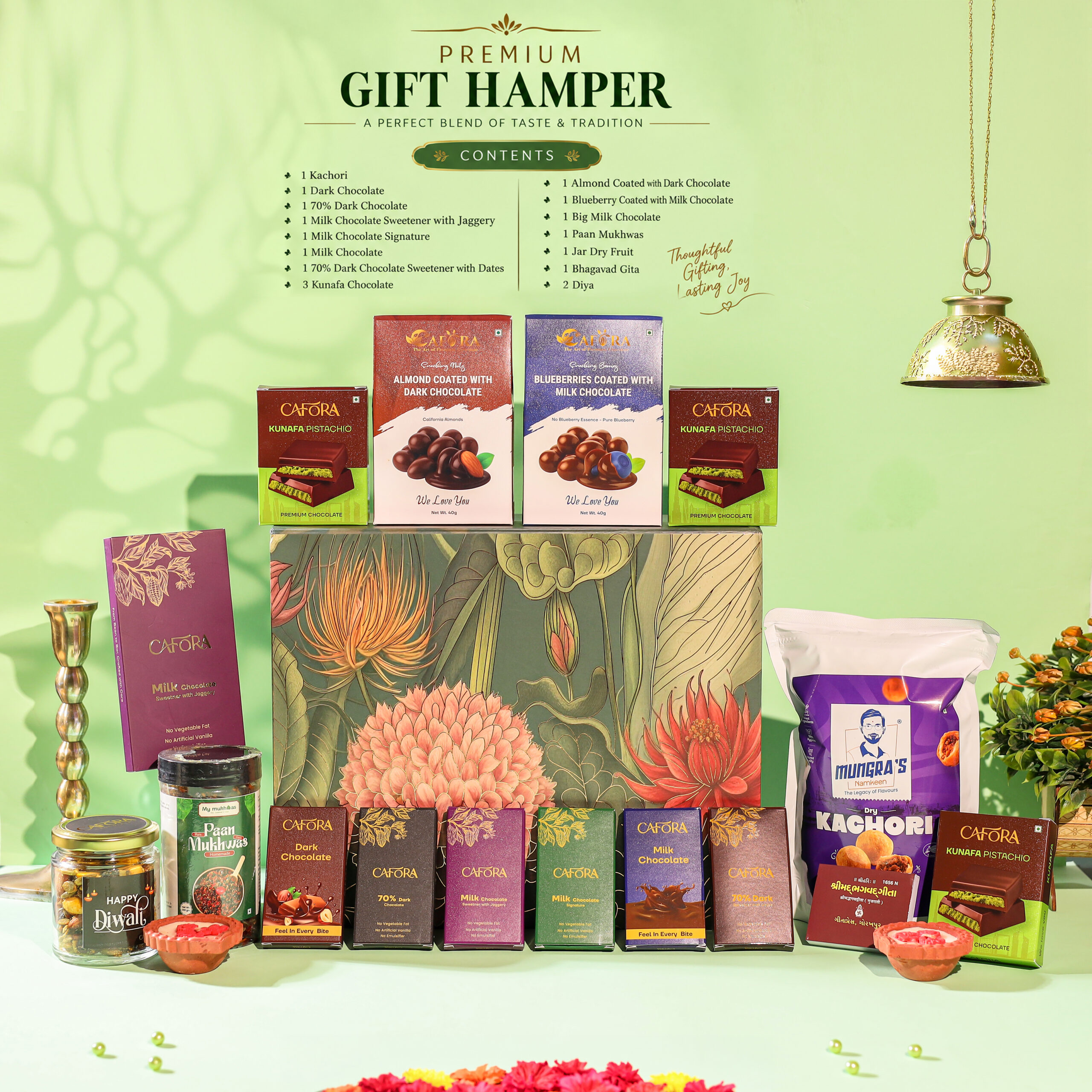 CAFORA Premium Diwali Gift Box – Exclusive Chocolate & Festive Hamper